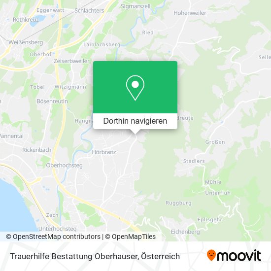 Trauerhilfe Bestattung Oberhauser Karte