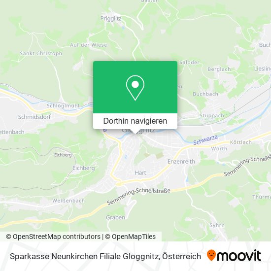 Sparkasse Neunkirchen Filiale Gloggnitz Karte