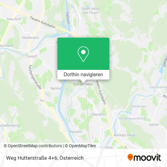 Weg Hutterstraße 4+6 Karte