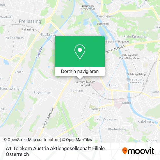 A1 Telekom Austria Aktiengesellschaft Filiale Karte