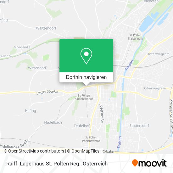 Raiff. Lagerhaus St. Pölten Reg. Karte