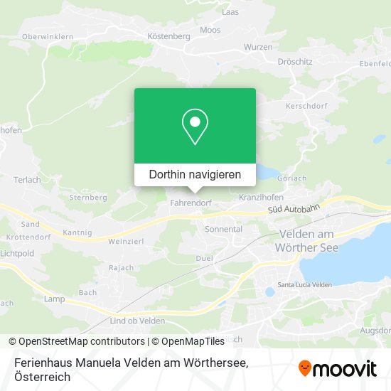 Ferienhaus Manuela Velden am Wörthersee Karte