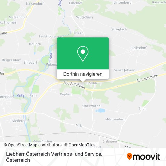 Liebherr Österreich Vertriebs- und Service Karte