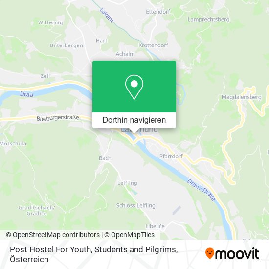 Post Hostel For Youth, Students and Pilgrims Karte