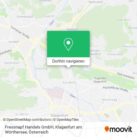 Fressnapf Handels GmbH, Klagenfurt am Wörthersee Karte