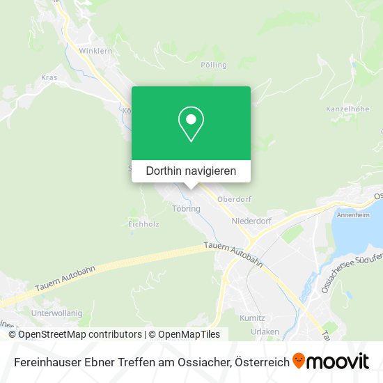 Fereinhauser Ebner Treffen am Ossiacher Karte