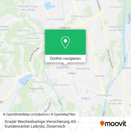 Grazer Wechselseitige Versicherung AG - Kundencenter Leibnitz Karte