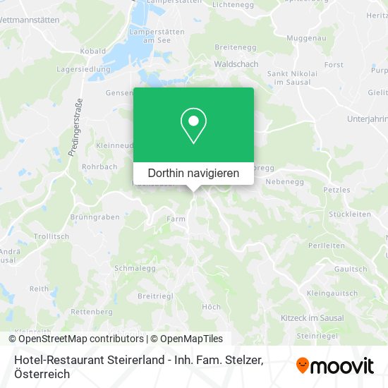 Hotel-Restaurant Steirerland - Inh. Fam. Stelzer Karte