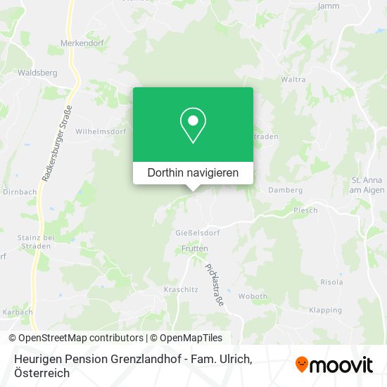 Heurigen Pension Grenzlandhof - Fam. Ulrich Karte