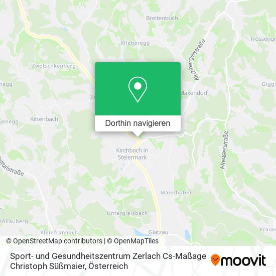 Sport- und Gesundheitszentrum Zerlach Cs-Maßage Christoph Süßmaier Karte