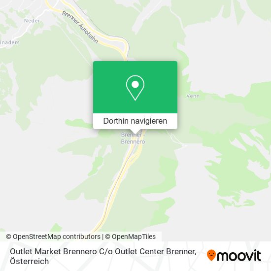Outlet Market Brennero C / o Outlet Center Brenner Karte