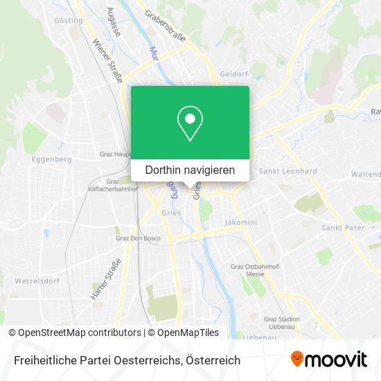 Freiheitliche Partei Oesterreichs Karte