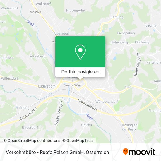 Verkehrsbüro - Ruefa Reisen GmbH Karte