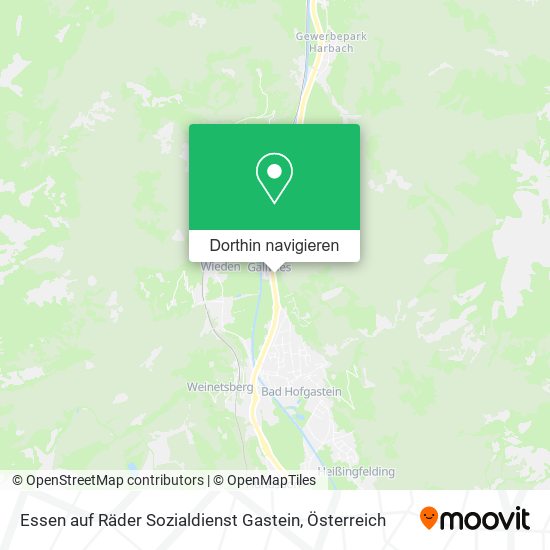 Essen auf Räder Sozialdienst Gastein Karte