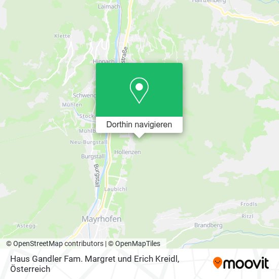 Haus Gandler Fam. Margret und Erich Kreidl Karte