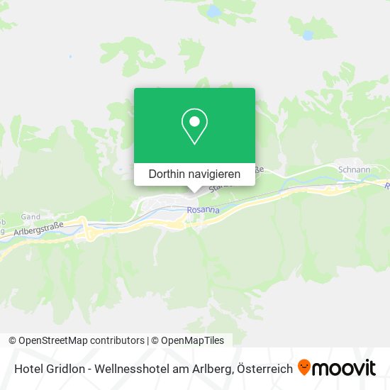 Hotel Gridlon - Wellnesshotel am Arlberg Karte