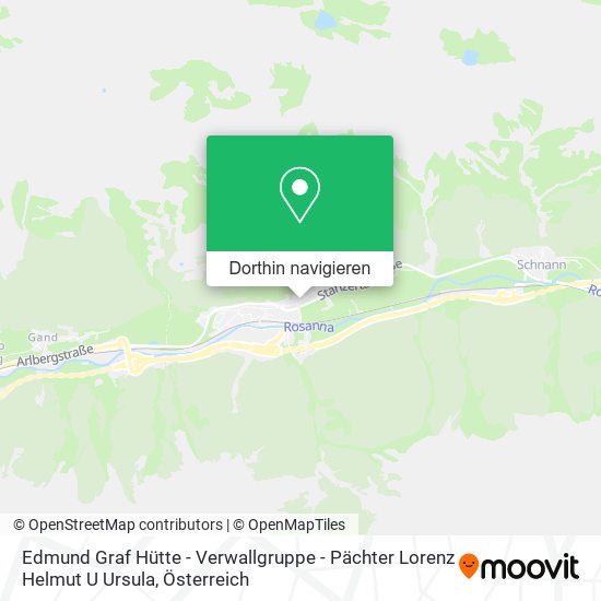 Edmund Graf Hütte - Verwallgruppe - Pächter Lorenz Helmut U Ursula Karte