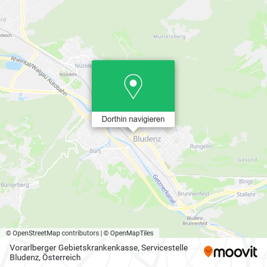 Vorarlberger Gebietskrankenkasse, Servicestelle Bludenz Karte