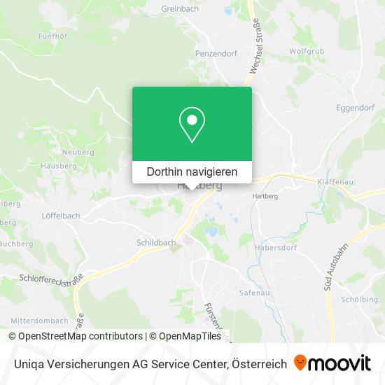 Uniqa Versicherungen AG Service Center Karte