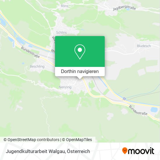 Jugendkulturarbeit Walgau Karte