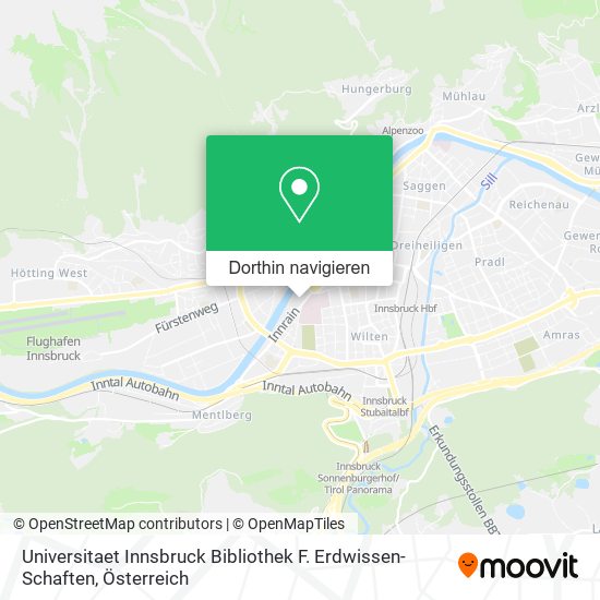 Universitaet Innsbruck Bibliothek F. Erdwissen- Schaften Karte