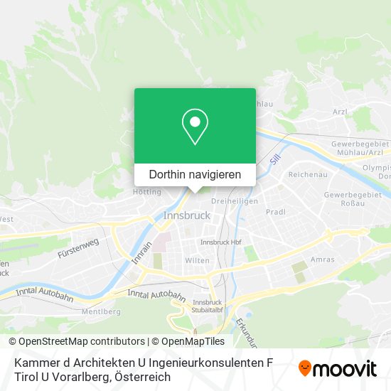 Kammer d Architekten U Ingenieurkonsulenten F Tirol U Vorarlberg Karte