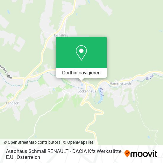 Autohaus Schmall RENAULT - DACIA Kfz Werkstätte E.U. Karte