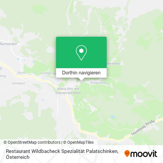 Restaurant Wildbacheck Spezialität Palatschinken Karte