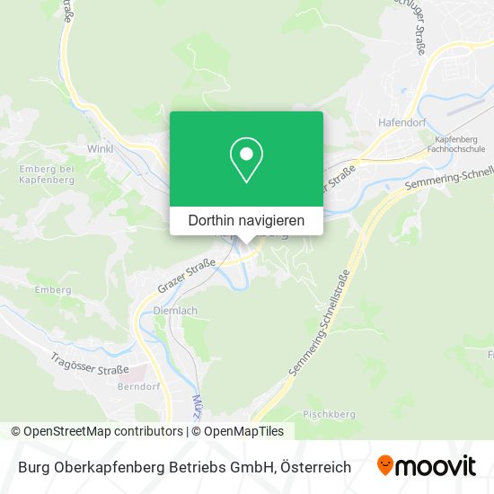 Burg Oberkapfenberg Betriebs GmbH Karte