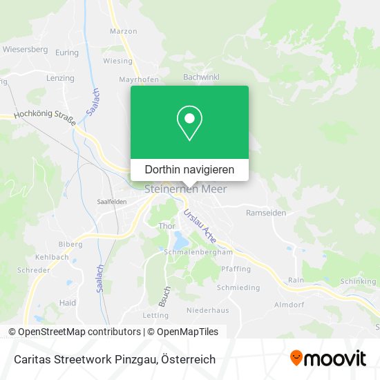 Caritas Streetwork Pinzgau Karte