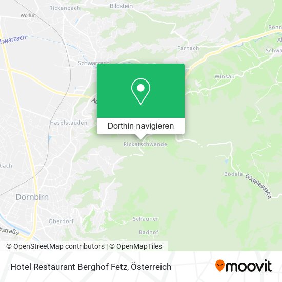 Hotel Restaurant Berghof Fetz Karte