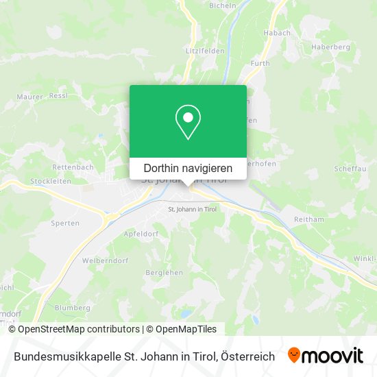 Bundesmusikkapelle St. Johann in Tirol Karte
