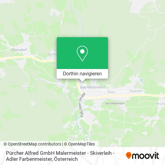 Pürcher Alfred GmbH Malermeister - Skiverleih - Adler Farbenmeister Karte