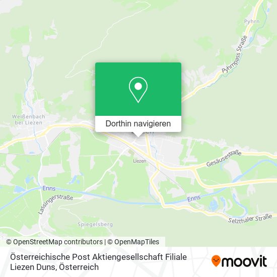 Österreichische Post Aktiengesellschaft Filiale Liezen Duns Karte