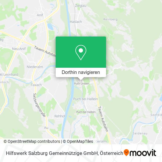 Hilfswerk Salzburg Gemeinnützige GmbH Karte