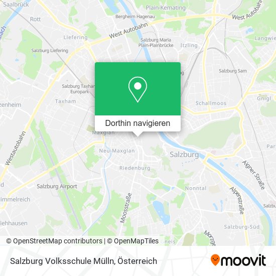 Salzburg Volksschule Mülln Karte