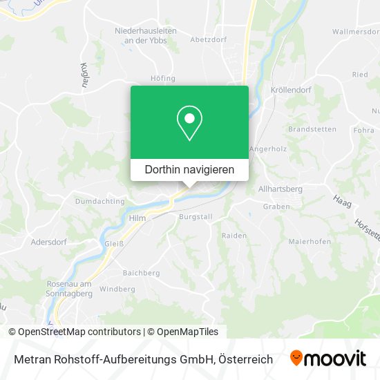 Metran Rohstoff-Aufbereitungs GmbH Karte