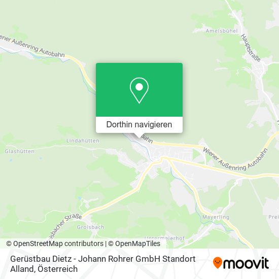 Gerüstbau Dietz - Johann Rohrer GmbH Standort Alland Karte