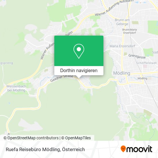 Ruefa Reisebüro Mödling Karte