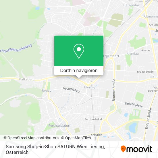 Samsung Shop-in-Shop SATURN Wien Liesing Karte