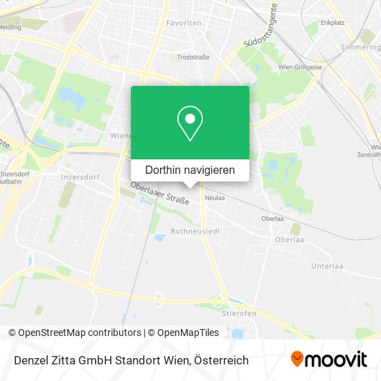 Denzel Zitta GmbH Standort Wien Karte