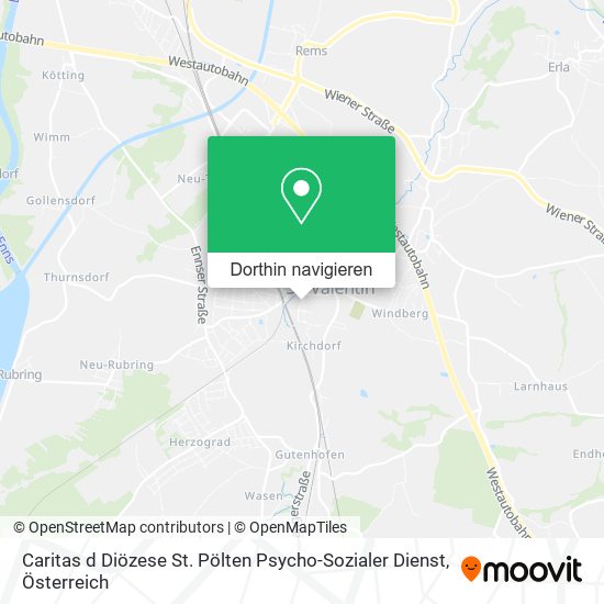 Caritas d Diözese St. Pölten Psycho-Sozialer Dienst Karte