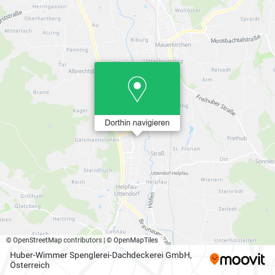 Huber-Wimmer Spenglerei-Dachdeckerei GmbH Karte