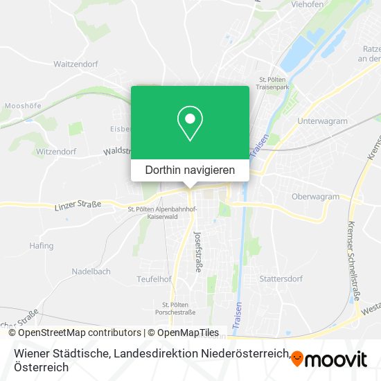 Wiener Städtische, Landesdirektion Niederösterreich Karte