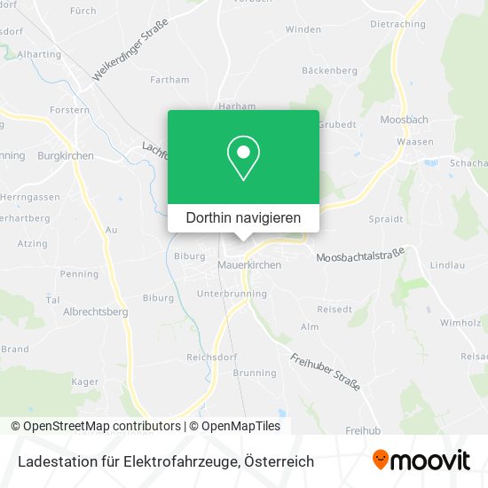Ladestation für Elektrofahrzeuge Karte