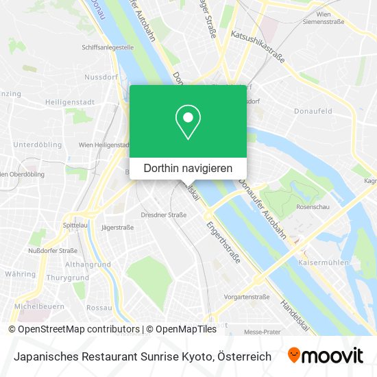 Japanisches Restaurant Sunrise Kyoto Karte