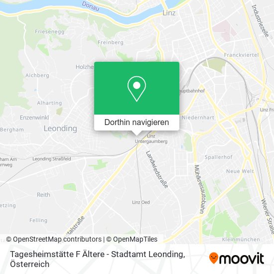 Tagesheimstätte F Ältere - Stadtamt Leonding Karte