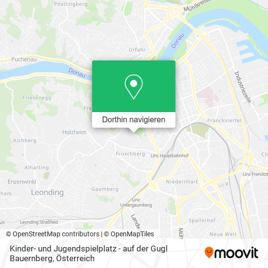Kinder- und Jugendspielplatz - auf der Gugl Bauernberg Karte