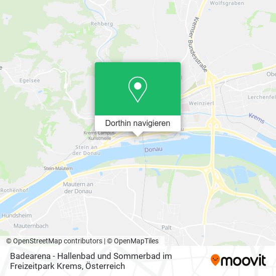 Badearena - Hallenbad und Sommerbad im Freizeitpark Krems Karte