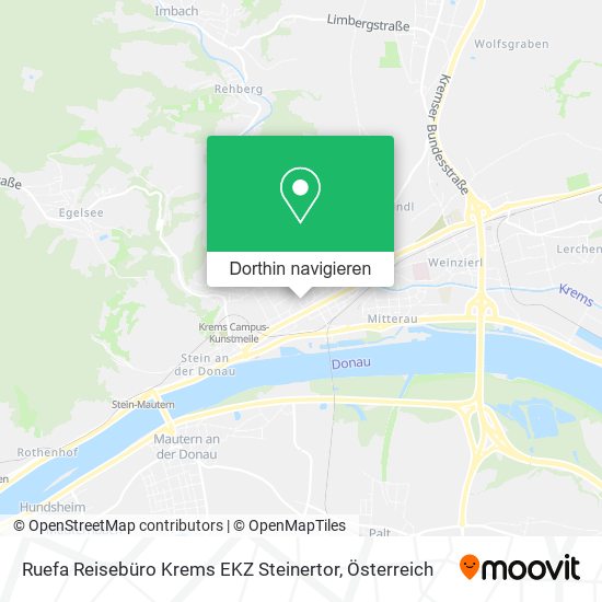 Ruefa Reisebüro Krems EKZ Steinertor Karte